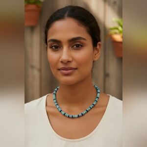 NEW! Lucky Brand Turquoise & Lapis semi precious beaded necklace NWT